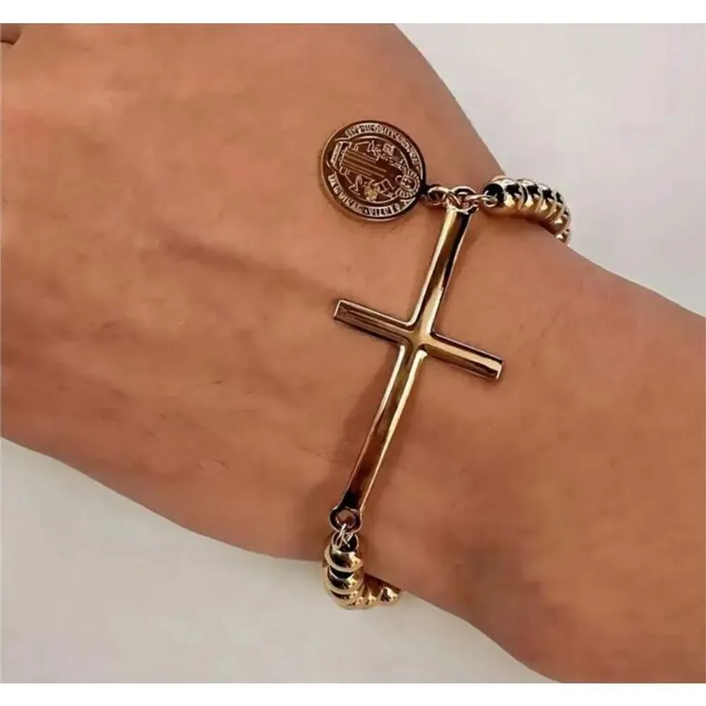 Cross Beaded Bracelet